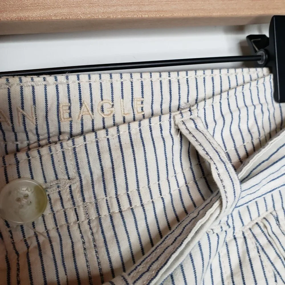 American Eagle Stripe‎ Belted Shorts